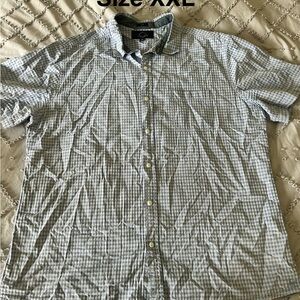 Casual Gray Checkered Button-Down Shirt